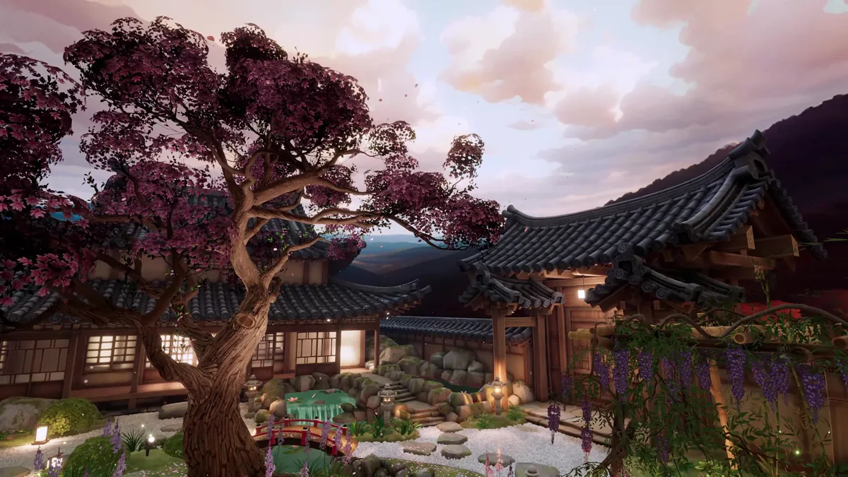 Blockade Labs' official demonstration shows a courtyard environment from a viewer perspective, not a complete playable level.